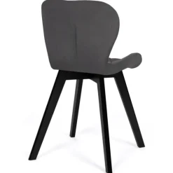 6 Chaises en velours gris foncé
