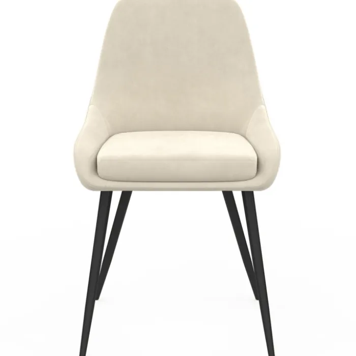 6 chaises en velours mix color gris, terracotta et beige