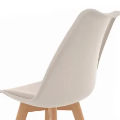 6 chaises scandinaves beiges