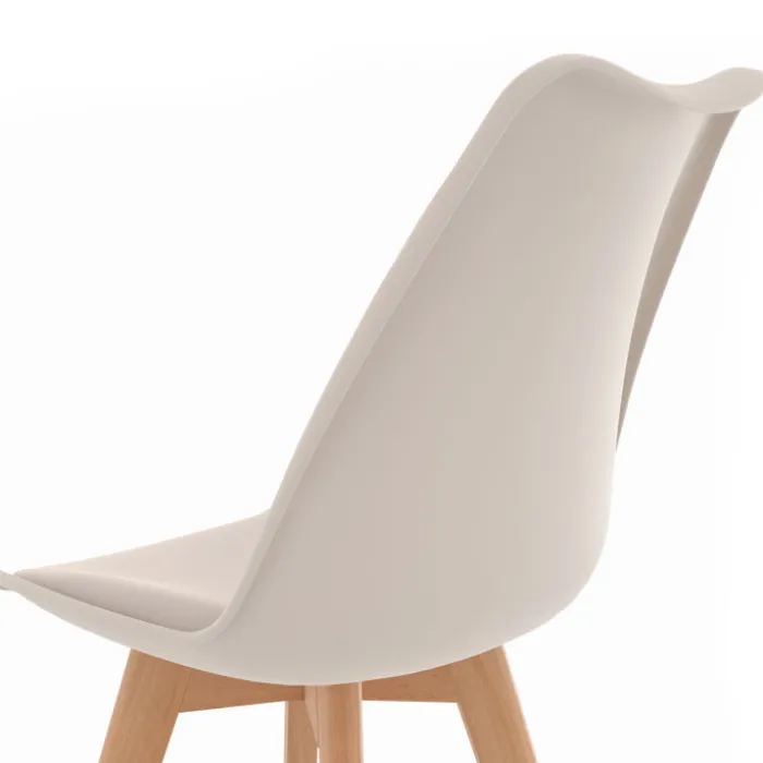 6 chaises scandinaves beiges