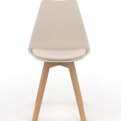 6 chaises scandinaves beiges