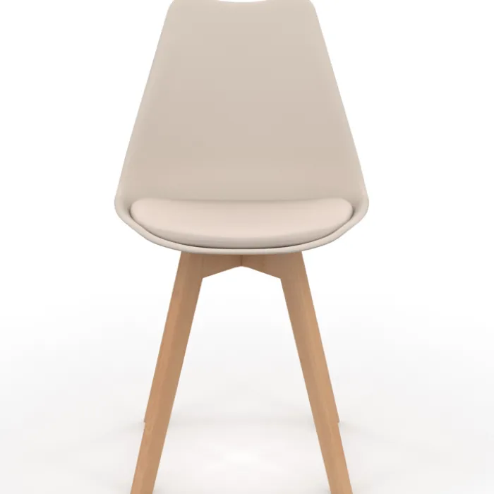 6 chaises scandinaves beiges
