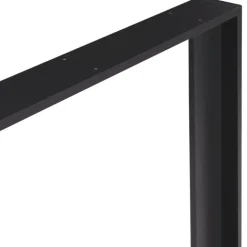 2 pieds de table carrés noir 75 cm