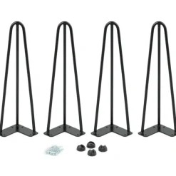4 pieds de table épingle