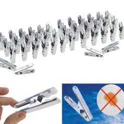 120 pinces à linge inox, pinces incassables, inusables, ne rouillent pas