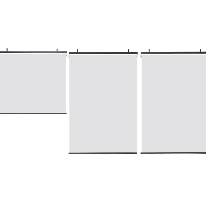3 stores enrouleurs blancs 225 cm pour pergola