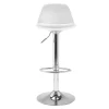 2 tabourets de bar design blanc KARL
