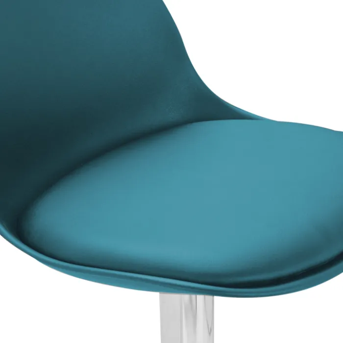 2 tabourets de bar design bleu canard