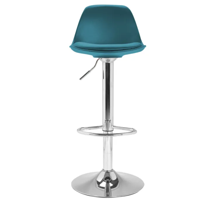 2 tabourets de bar design bleu canard