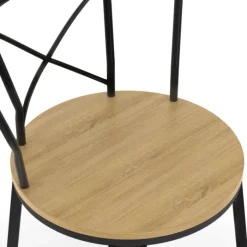 4 tabourets de bar industriel avec dossier arrondi