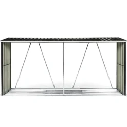 Abri bois de chauffage 4 m³ en acier galvanisé