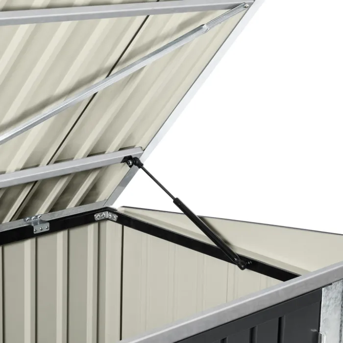 Abri de jardin acier galvanisé gris 2,2 m²