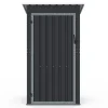 Abri de jardin gris en acier galvanisé 100 x 95 x 160 cm avec toit incliné 1 porte