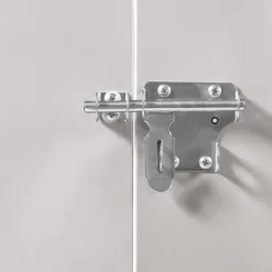Abri de jardin multi-rangements en métal gris clair