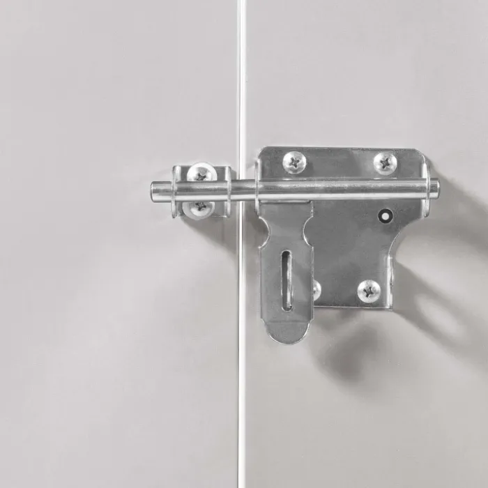 Abri de jardin multi-rangements en métal gris clair