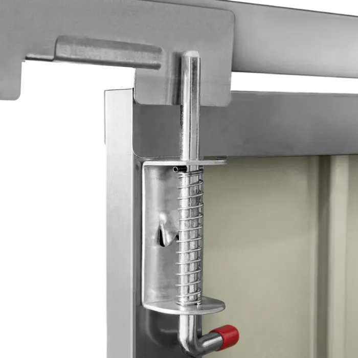 Abri de jardin multi-rangements en métal gris clair
