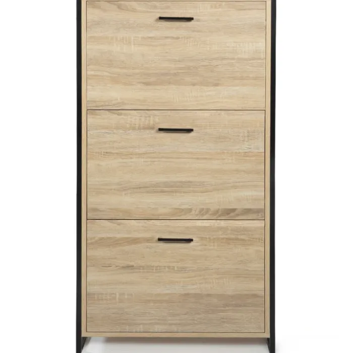 Armoire à chaussures bois et métal