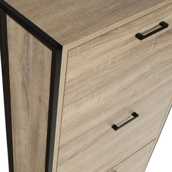 Armoire à chaussures bois et métal
