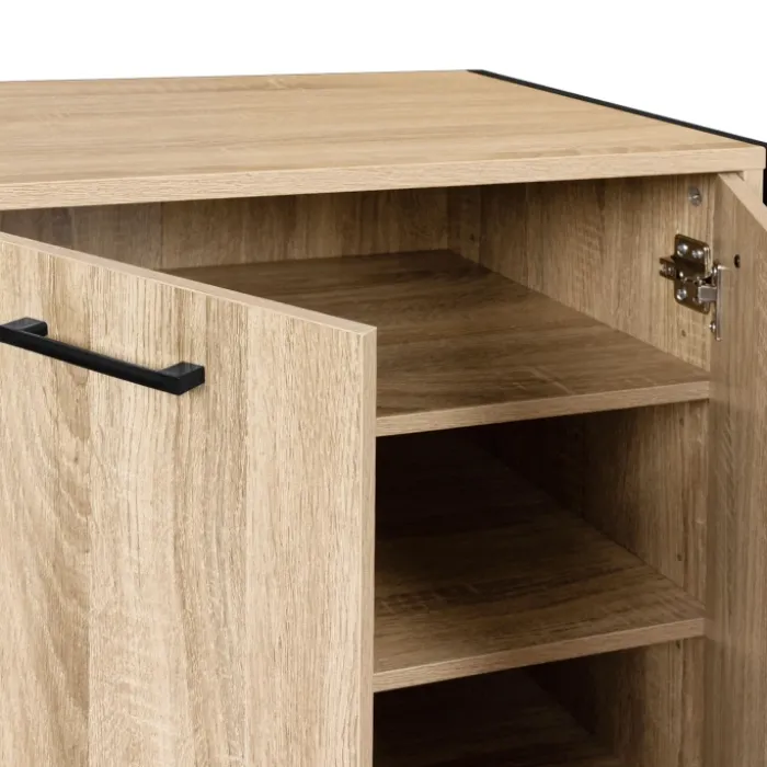 Armoire à chaussures industrielle bois et métal