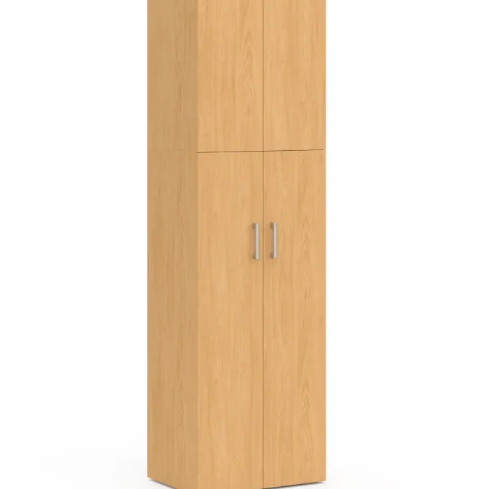 Armoire 2 portes bois penderie 50 cm avec étagère