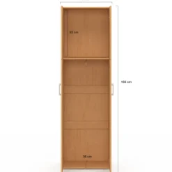 Armoire 2 portes bois penderie 50 cm avec étagère