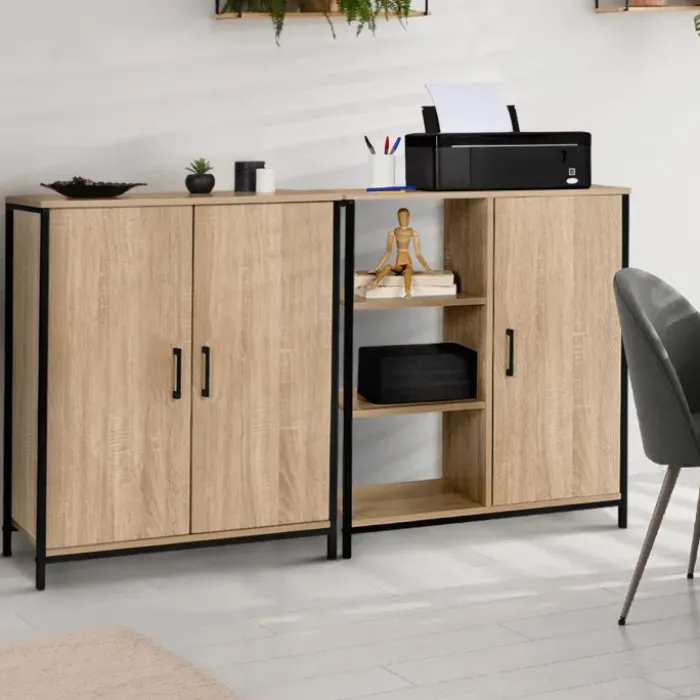 Armoire basse industrielle 2 portes