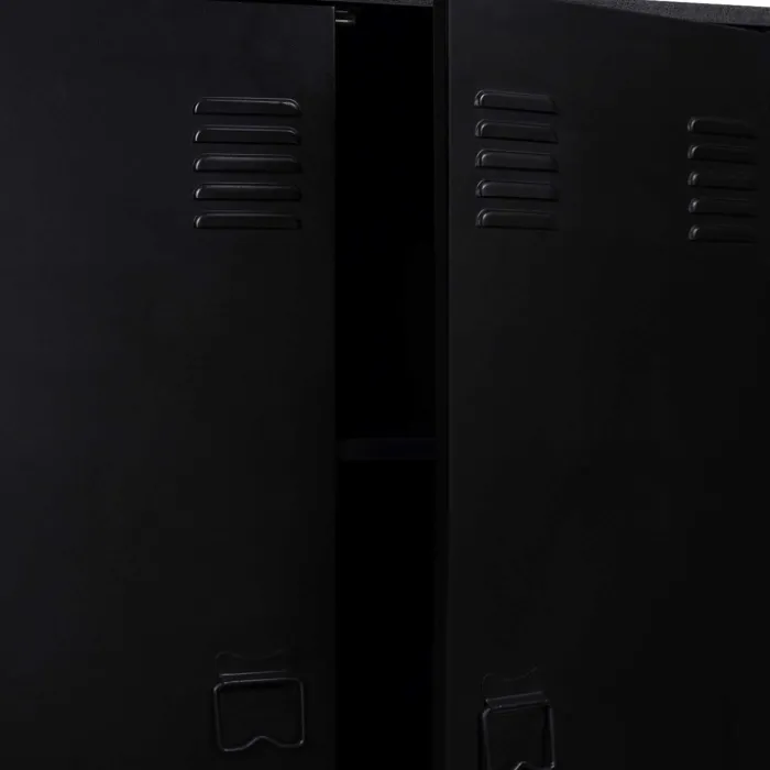 Armoire basse métallique noire