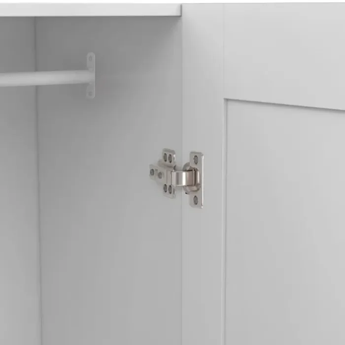 Armoire blanche 2 portes 80 cm