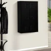 Armoire murale 2 portes noir et métal