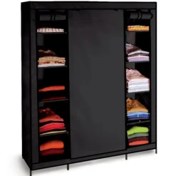 Armoire penderie en tissu noir
