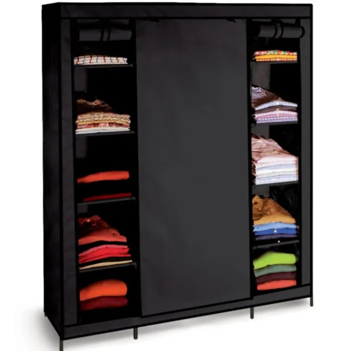 Armoire penderie en tissu noir