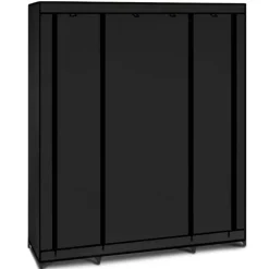 Armoire penderie en tissu noir