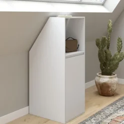 Armoire sous pente blanche 1 porte 1 niche