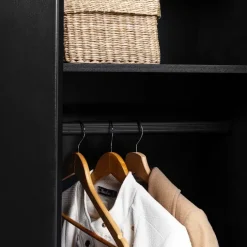 Armoire vestiaire métal noir avec 2 portes