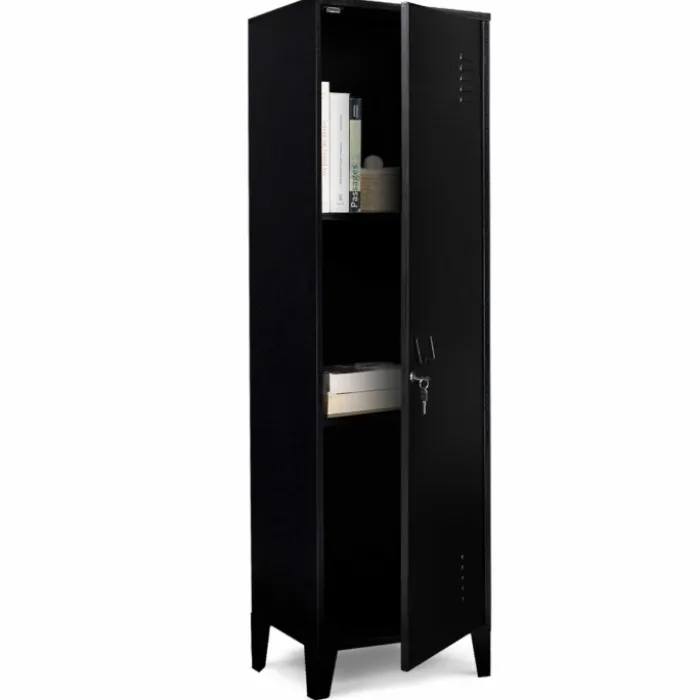 Armoire vestiaire métallique noire