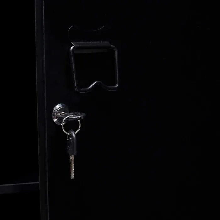 Armoire vestiaire métallique noire