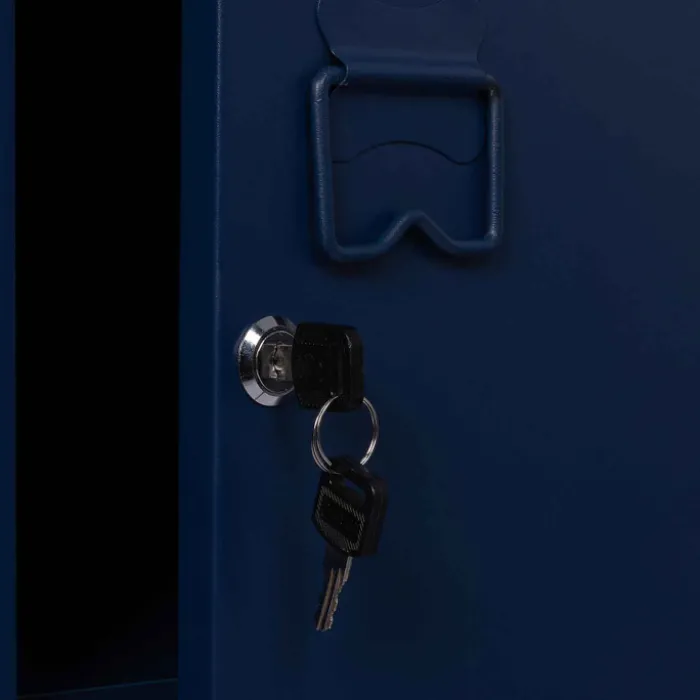 Armoire vestiaire porte métallique bleue industrielle