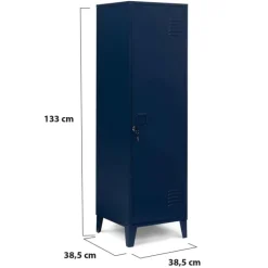 Armoire vestiaire porte métallique bleue industrielle