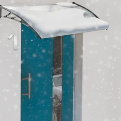 Auvent de porte marquise polycarbonate 80x120 cm