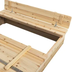 Bac à sable bois refermable avec couvercle et 2 bancs intégrés
