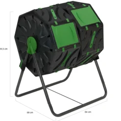 Bac de compostage rotatif double 140L
