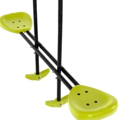 Balançoire 4 portiques pour jardin avec panier de basket et but de foot