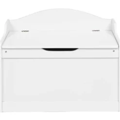 Banc coffre de rangement enfant en bois blanc