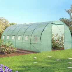 Bâche de rechange pour serre tunnel 18m² verte CRIMÉE
