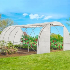 Bâche serre tunnel relevable blanche 3x6m