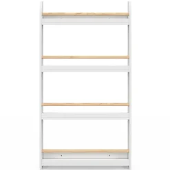 Bibliothèque enfant murale blanc et bois