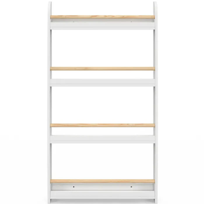 Bibliothèque enfant murale blanc et bois