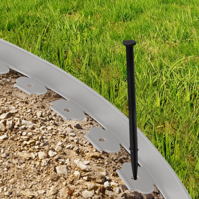Bordure de jardin flexible grise