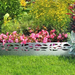 Bordurette de jardin grise flexible en acier