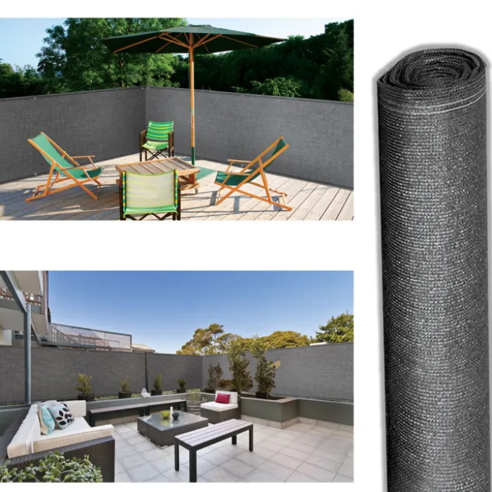 Brise vue 1,2 m x 10 m gris anthracite occultant 300 g m²